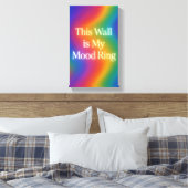 Deze muur is mijn stemmingsring | Kleurencanvas ve Canvas Afdruk (Insitu (Slaapkamer))