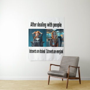 Deze muurschildering voor introverte en extraverte wandkleed