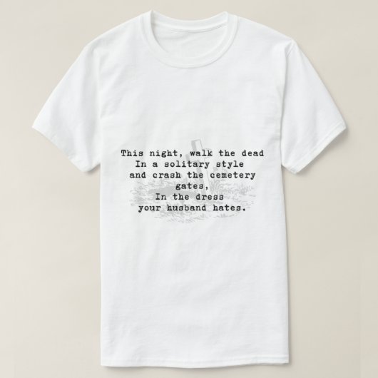 Deze nacht, loop de doden, in eenzame stijl - M T-shirt (Design voorkant)
