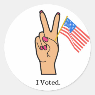 Deze nagels hebben gestemd ronde sticker