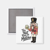 Deze noot loopt op Matcha Kerstman Notenkraker Magneet (Voorkant / Achterkant)