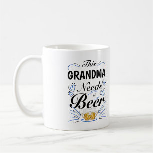 Deze oma heeft een bier nodig koffiemok