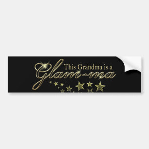 Deze oma is een Glam-ma Bumpersticker