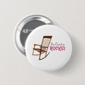 Deze oma Rocks Ronde Button 5,7 Cm (Voorkant /achterkant)