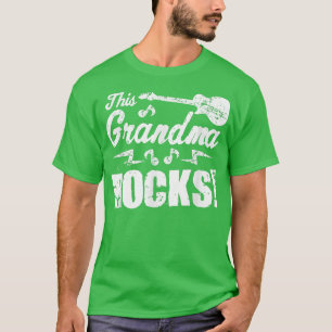 Deze oma Rocks T Guitar Rock in Roll Funny Te T-shirt