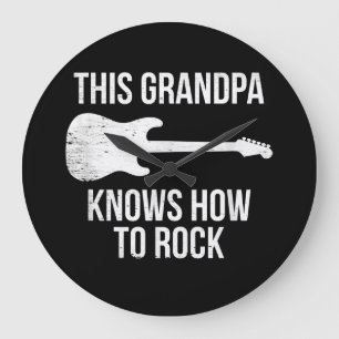 Deze opa kent Guitar Rock Player Musician Grote Klok