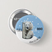 Deze Pa Beer Rocks Vaderdag Ronde Button 5,7 Cm (Voorkant /achterkant)