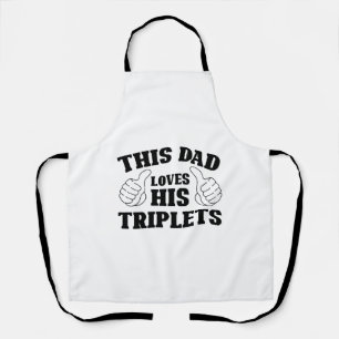 Deze papa houdt van zijn drieling - Cadeau voor pa Schort