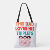 Deze papa houdt van zijn drieling draagtas (Achterkant)