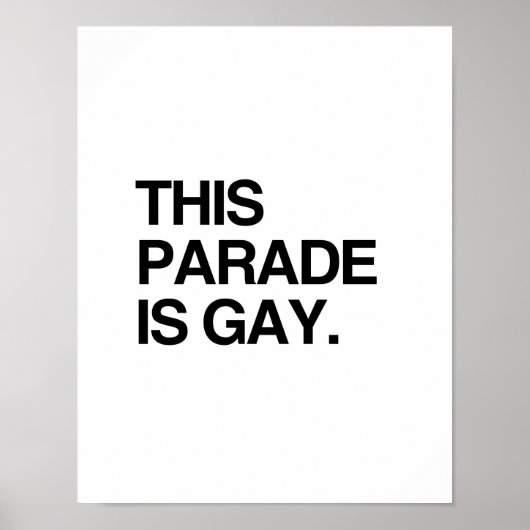 Deze parade is homo poster (Voorkant)