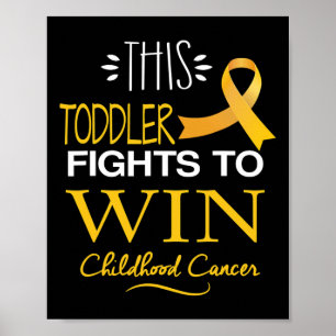 Deze peuter te winnen Kindertijd Kanker Awareness Poster