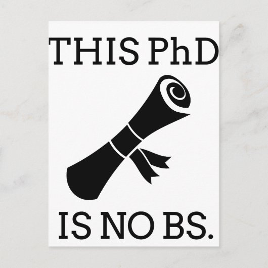 Deze PhD is geen BS Briefkaart (Voorkant)