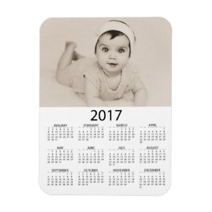 Deze Photo 2017 Mini Calendar personaliseren Magneet