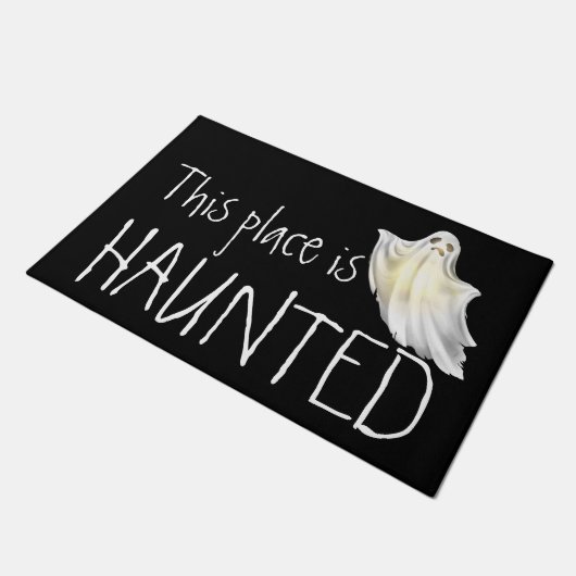 Deze plek is HAUNTED, Ghost Deurmat (Schuin)