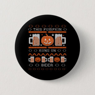 Deze pompoen lopen op biesgrappige, lelijke hallow ronde button 5,7 cm