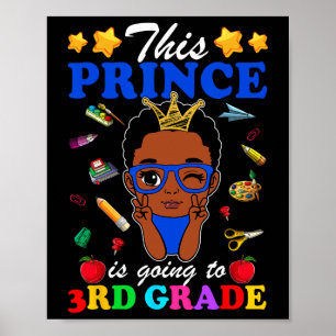 Deze prins gaat naar de 3e klas terug naar school poster