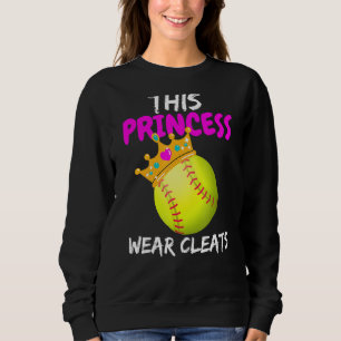 Deze prinses draagt Cleats Softball Trui