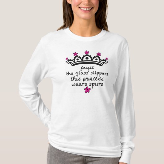 Deze prinses draagt een tasje met lange mouwen t-shirt (Voorkant)