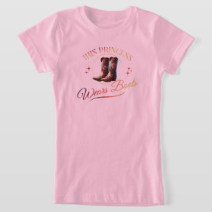 Deze prinses draagt laarzen cowgirl t-shirt