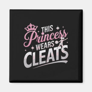 Deze Prinses Draagt Spikes Grappig Voetbal Footbyl Magneet
