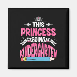 Deze prinses gaat naar de kleuterschool Meisje Byc Magneet
