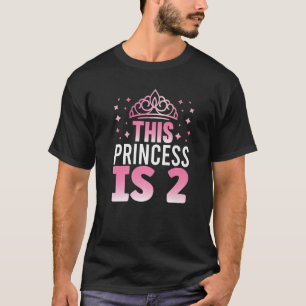 Deze prinses is 2 jaar oud, 2e verjaardag t-shirt