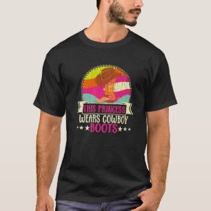 Deze prinses Wears Cowboy Boots Rodeo T-shirt