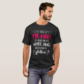 Deze PTO-mam loopt op hugs en Glitter Volunr T-shirt (Voorkant volledig)