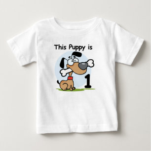 Deze puppy 1e verjaardag T shirten en cadeaus
