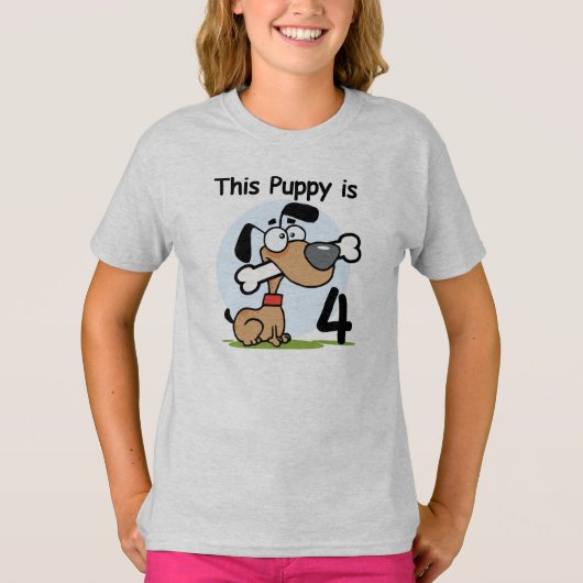Deze Puppy 4e Verjaardag Tshirts en geschenken (Voorkant)