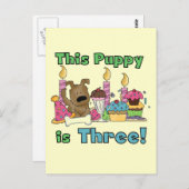 Deze puppy is drie T-shirts en geschenken Briefkaart (Voorkant / Achterkant)