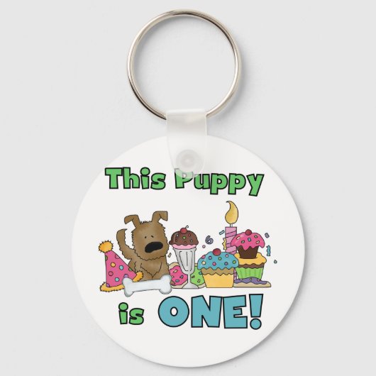 Deze Puppy is One Tshirts en geschenken Sleutelhanger (Voorkant)