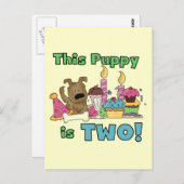 Deze puppy is twee T-shirts en geschenken Briefkaart (Voorkant / Achterkant)