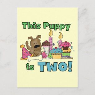 Deze puppy is twee T-shirts en geschenken Briefkaart