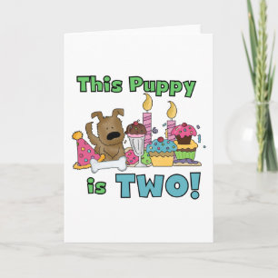 Deze puppy is twee T-shirts en geschenken Kaart