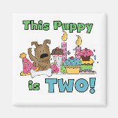 Deze puppy is twee T-shirts en geschenken Magneet (Voorkant)