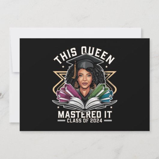 Deze Queen Meesterde het Klasse van 2024 Afstudere Aankondiging (Voorkant)