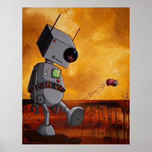 Deze robot is voorzien poster