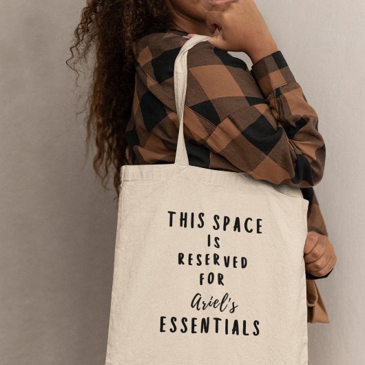 Deze ruimte is gereserveerd gepersonaliseerd grapp tote bag