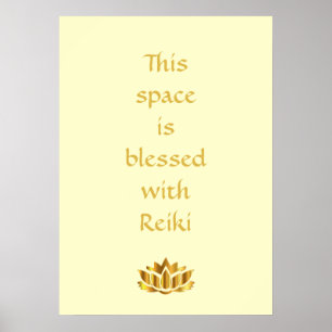 Deze ruimte is gezegend met Reiki Poster