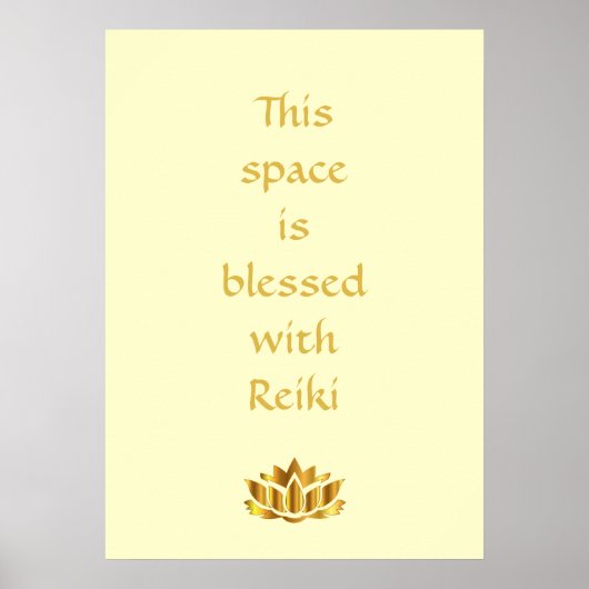 Deze ruimte is gezegend met Reiki Poster (Voorkant)