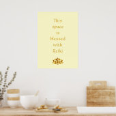Deze ruimte is gezegend met Reiki Poster (Keuken)