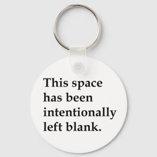 Deze ruimte leeg sleutelhanger