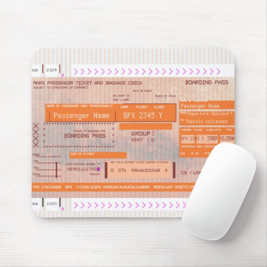 Deze ruimtevlucht met Mars-reispas wijzigen Muismat (Met muis)