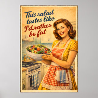 Deze salade smaakt alsof ik liever dik zou zijn - poster