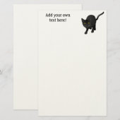 Deze schattige zwarte kat personaliseren briefpapier (Voorkant / Achterkant)