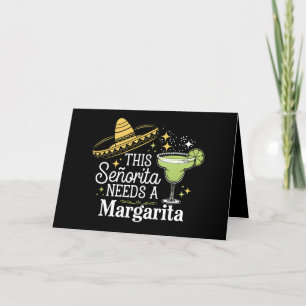 Deze Senorita heeft een Margarita Cinco De Mayo no Bedankkaart
