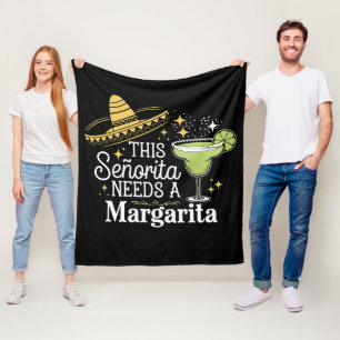 Deze Senorita heeft een Margarita Cinco De Mayo no Fleece Deken