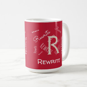 Deze sjabloon, MONOGRAM, NAAM, Koffie personaliser Koffiemok