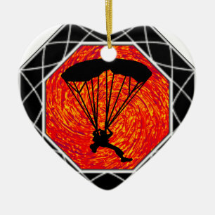 DEZE SKYDIVING KERAMISCH ORNAMENT
